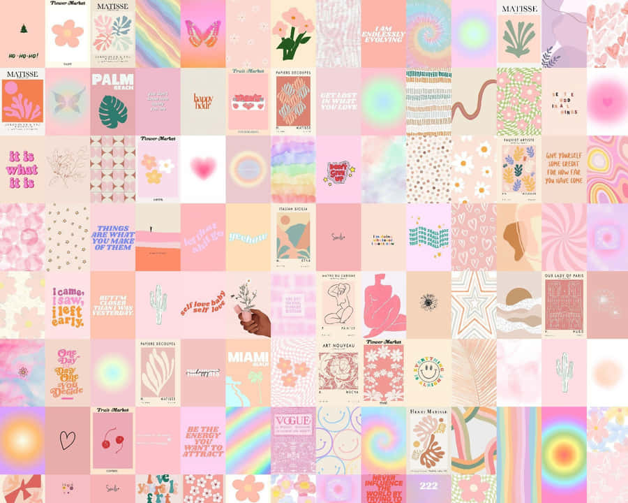 Danish Pastel Aesthetic Collage Wallpaper