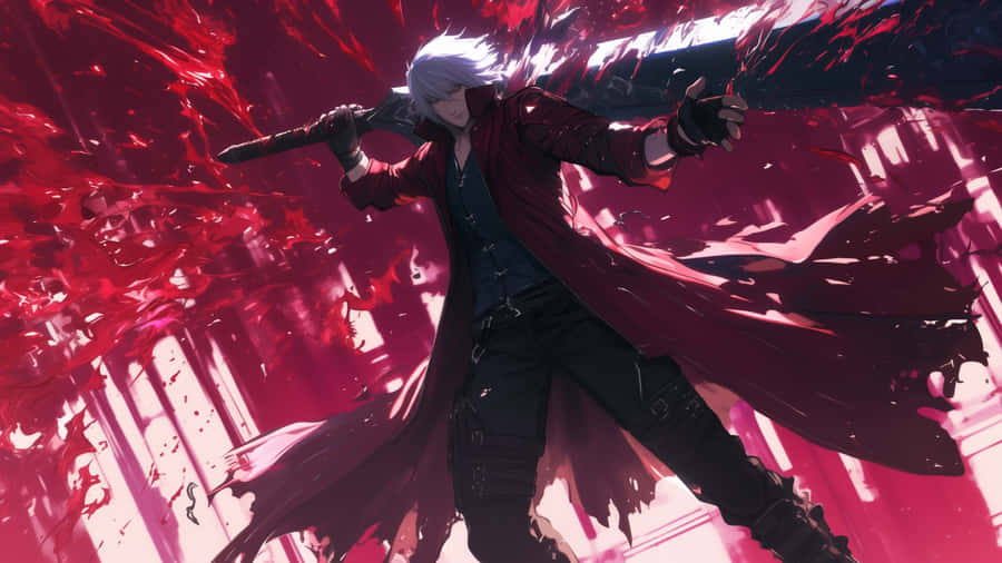 Dante Epic Battle Pose Wallpaper