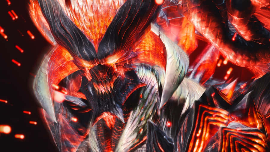 Dante Versus Fiery Demon Wallpaper