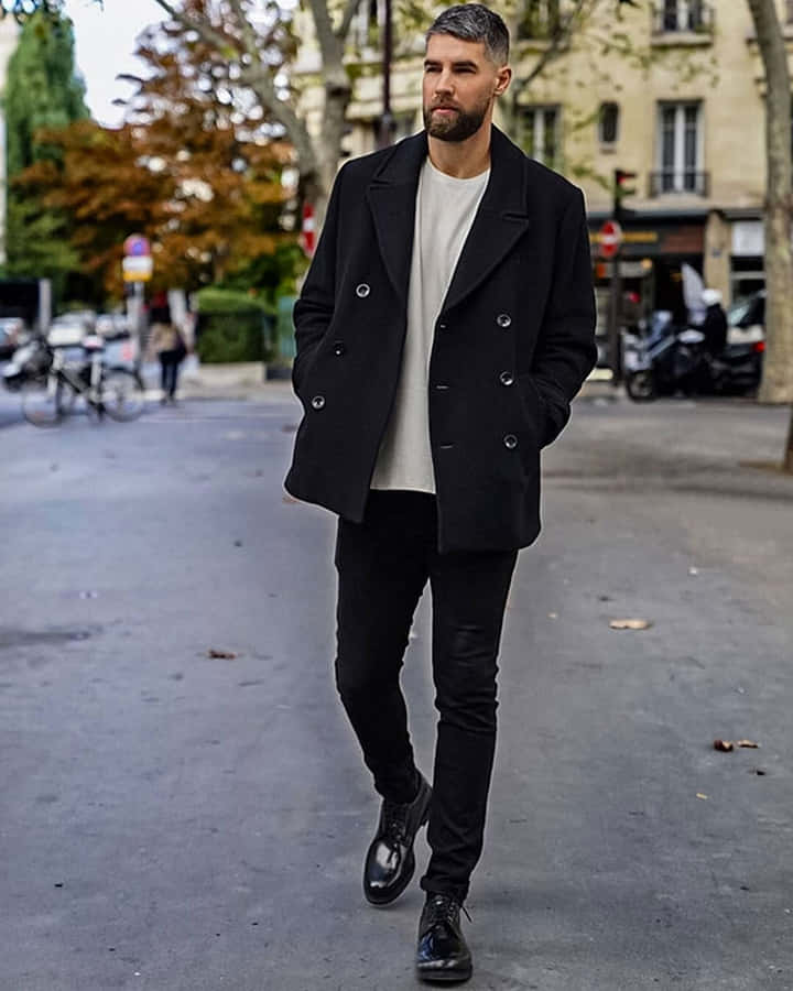 Dapper Winter Style For Men Wallpaper