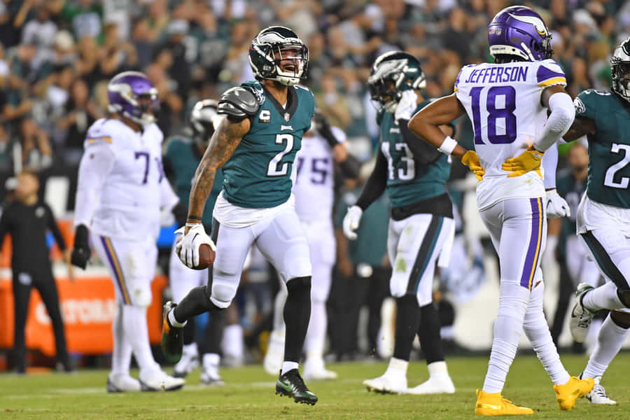 Darius Slay Philadelphia Eagles Football Celebration Photography Wallpaper