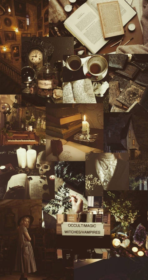 Dark Academia Witches And Vampires Wallpaper