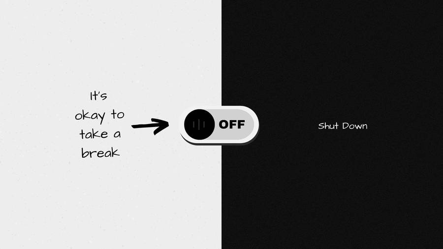 Dark Aesthetic Off Button For Computer Wallpaper