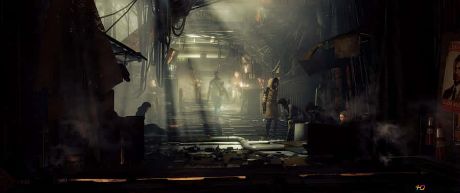 Dark Alleyway At Night Wallpaper