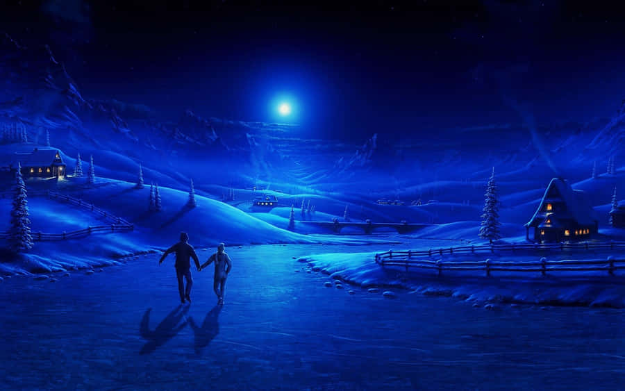 Dark And Enchanting Christmas Scene Wallpaper