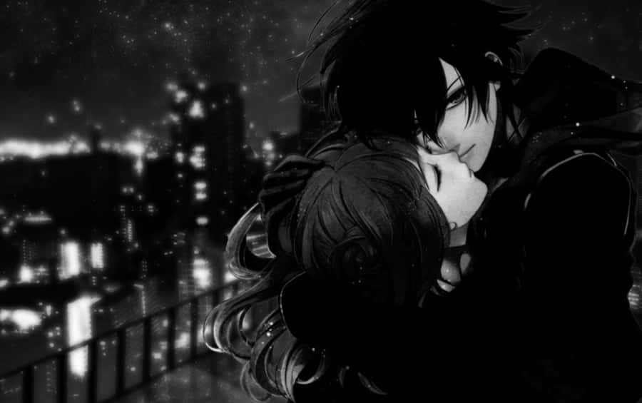 Dark Anime Love Art Wallpaper