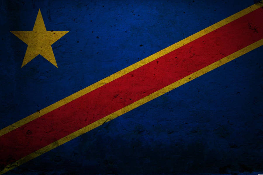 Dark Blue Congo Flag Wallpaper