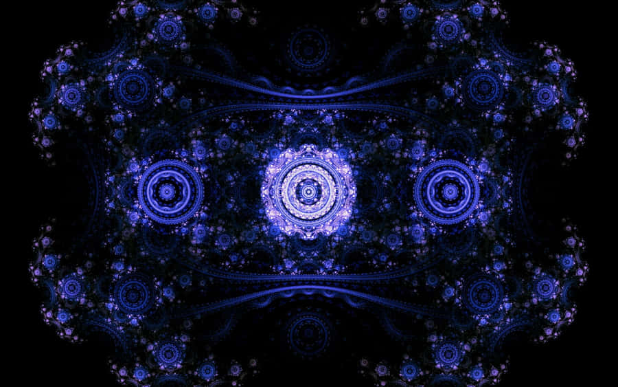 Dark Blue Fractal Symmetry.jpg Wallpaper