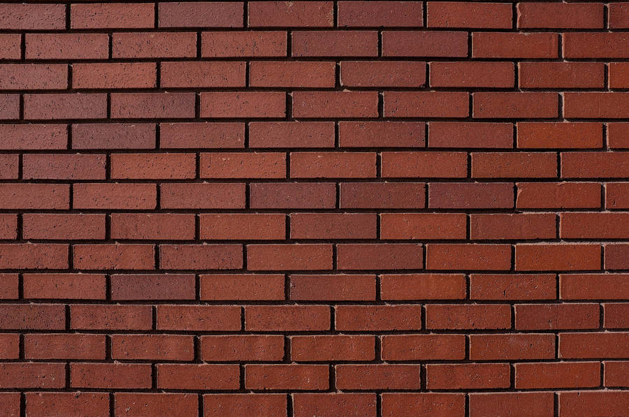 Dark Brown Running Brick Wall Wallpaper