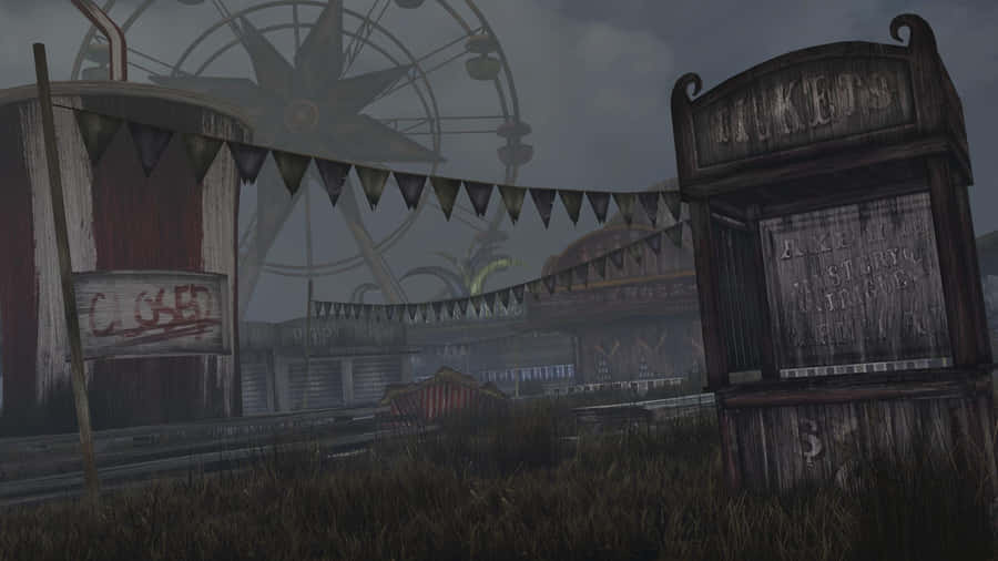 Dark Carnival Nightscape Wallpaper