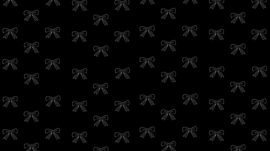 Dark Coquette Bow Pattern Wallpaper