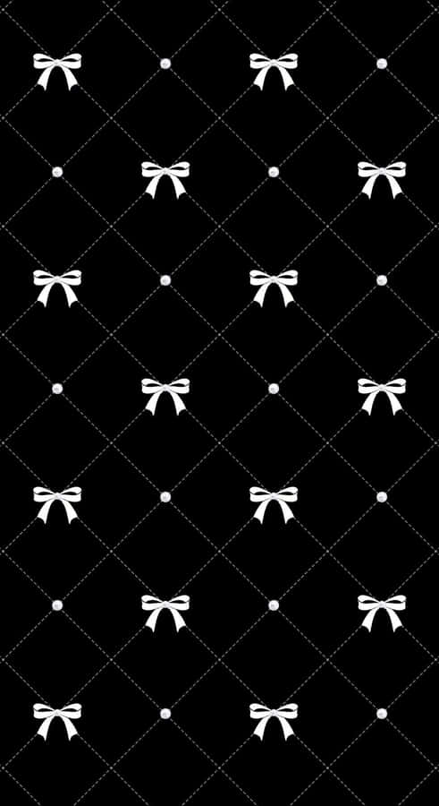 Dark Coquette Bow Pattern Wallpaper
