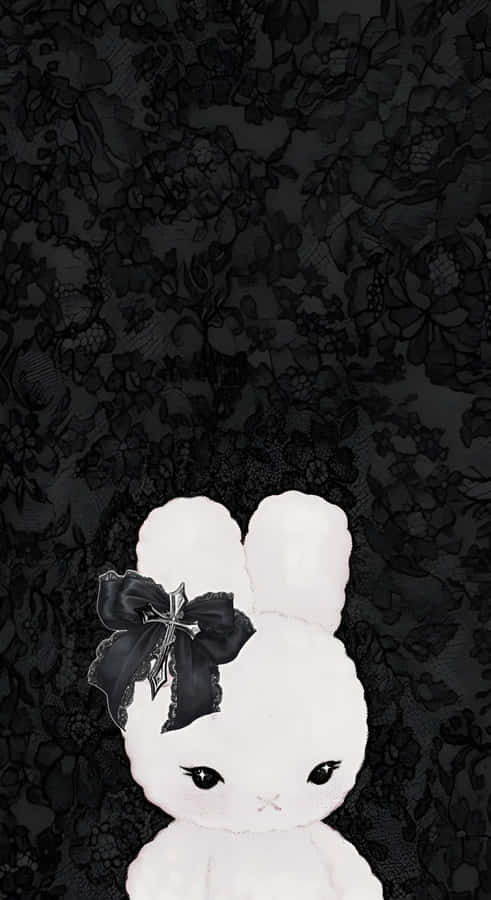 Dark Coquette Bunny Charm Wallpaper