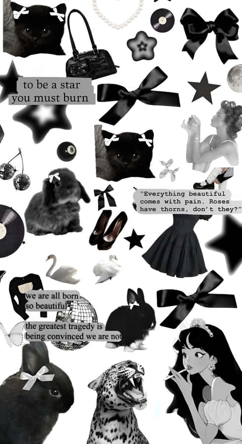 Dark Coquette Style Inspiration Wallpaper