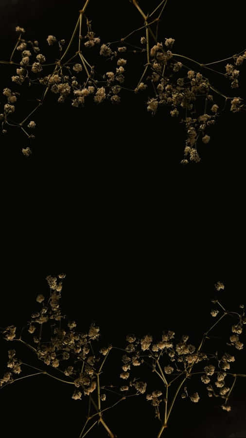 Dark_ Cottagecore_ Floral_ Frame Wallpaper