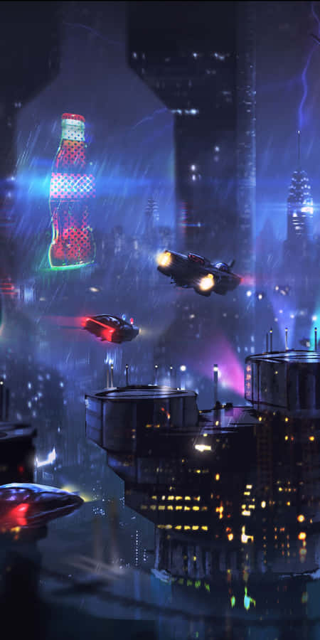 Dark Cyberpunk Cityscape Wallpaper