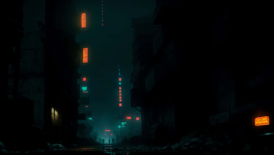 Dark Dystopian Cityscape Wallpaper