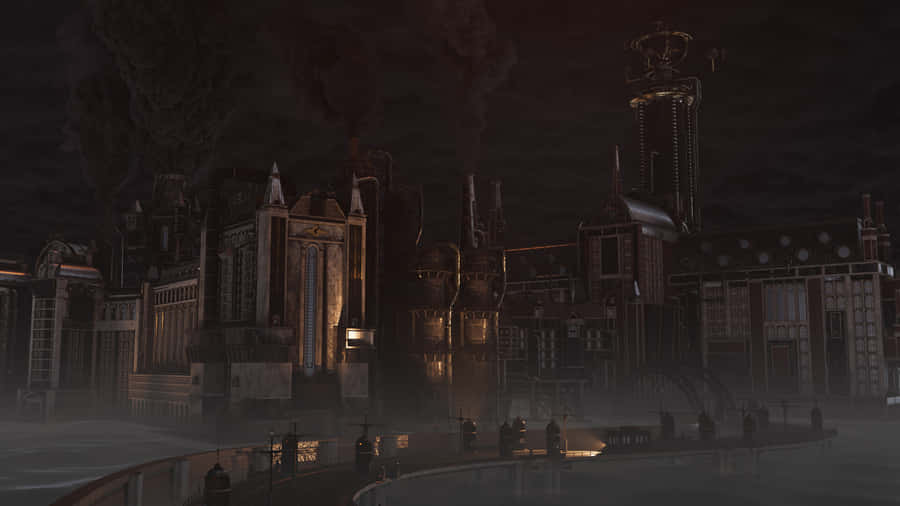 Dark Dystopian Cityscape Wallpaper