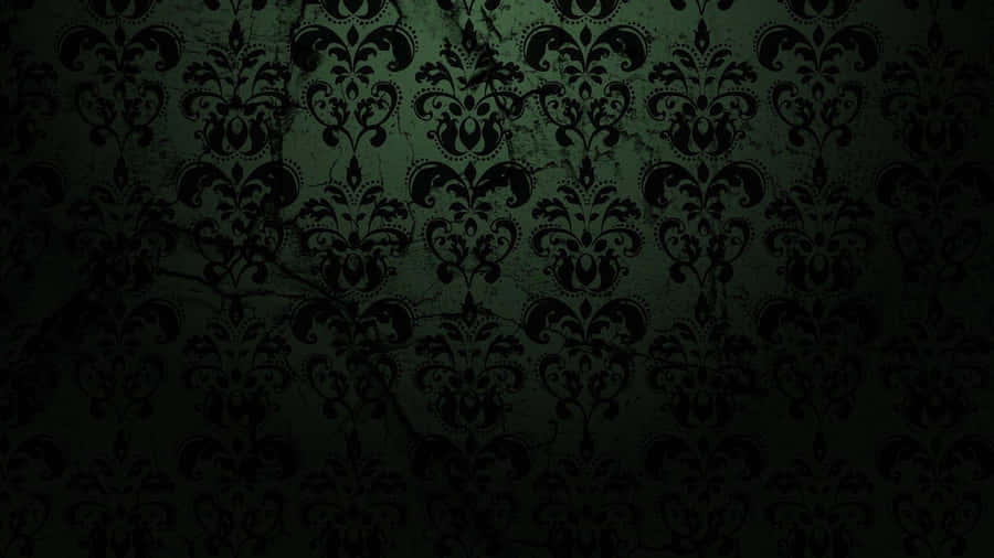 Dark Elegant Damask Pattern Wallpaper