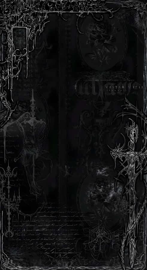 Dark Grunge Goth Frame Wallpaper
