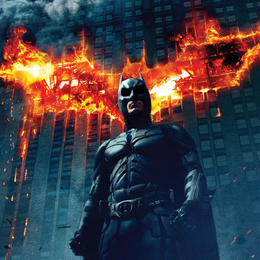 Dark Knight Amidst Chaos Wallpaper
