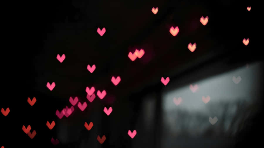 Dark Love Heart Bokeh Wallpaper