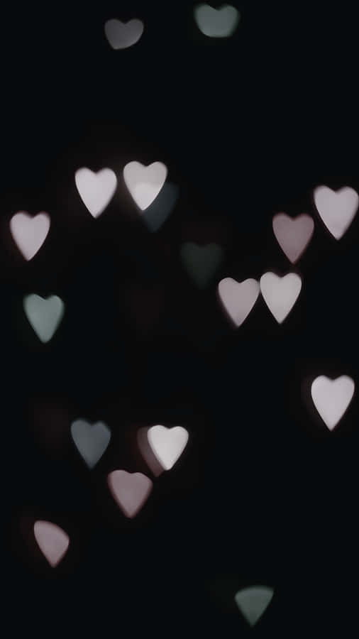 Dark Love Heart Lights Wallpaper