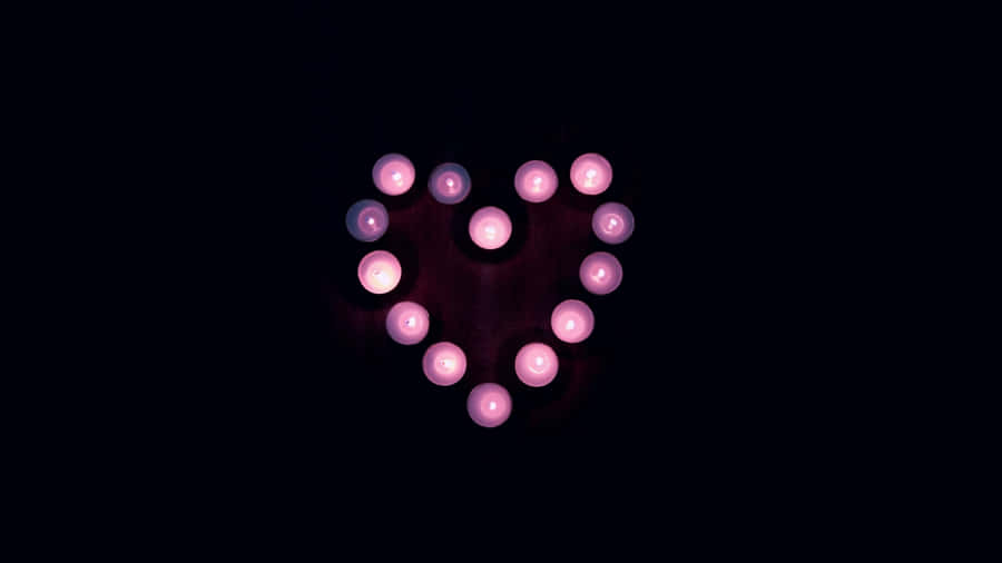 Dark Love Heart Lights Wallpaper