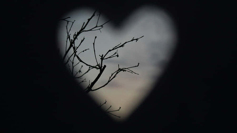 Dark Love Heart Shadow Wallpaper