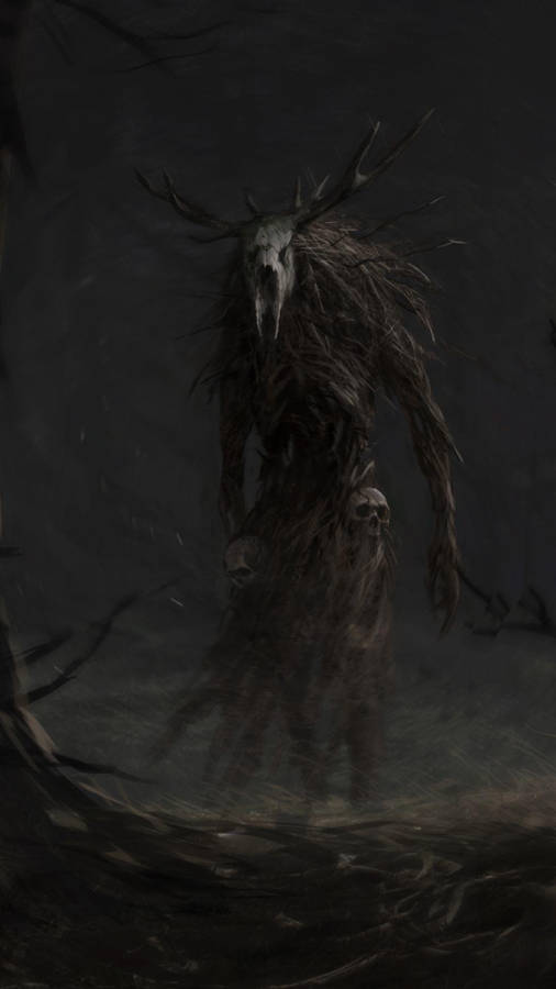 Dark Phone Masked Monster Wallpaper