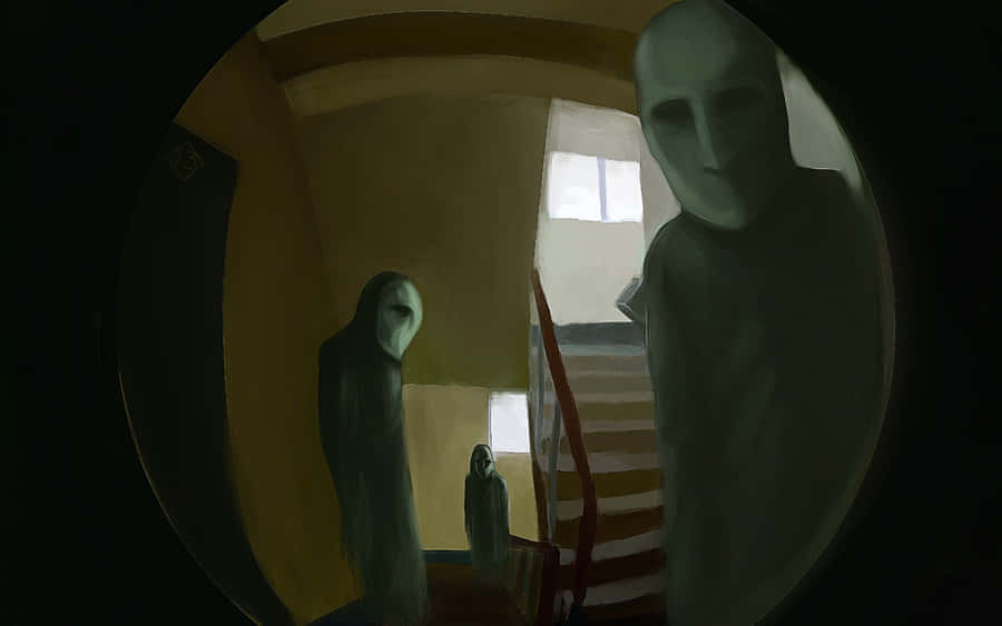 Dark Psychedelic Hd White Mask Wallpaper