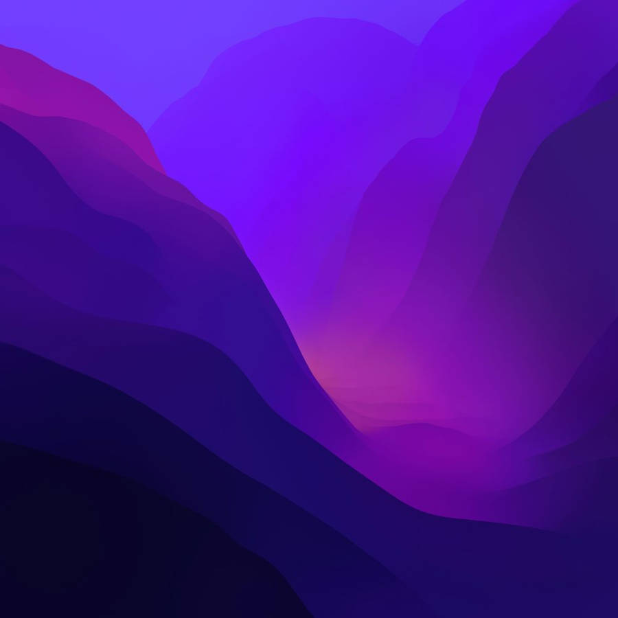 Dark Purple Terrains Macos Monterey Wallpaper