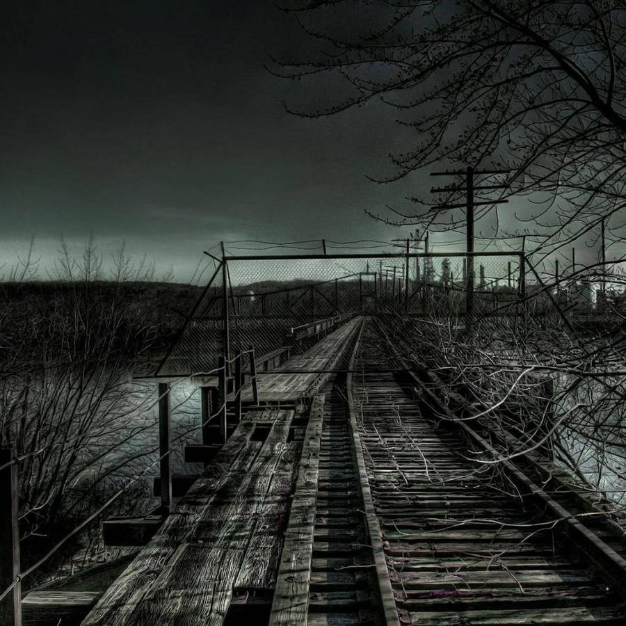 Dark Railroad Ipad Background Wallpaper