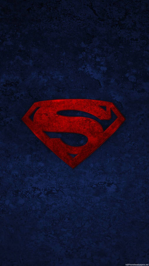 Dark Red Superman Symbol Iphone Blue Wallpaper