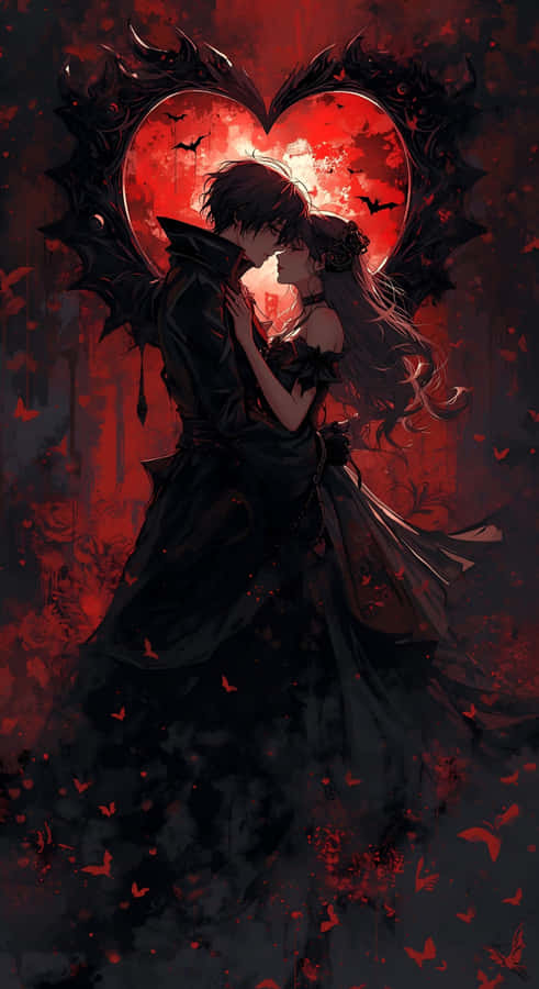 Dark Romance Embrace Wallpaper
