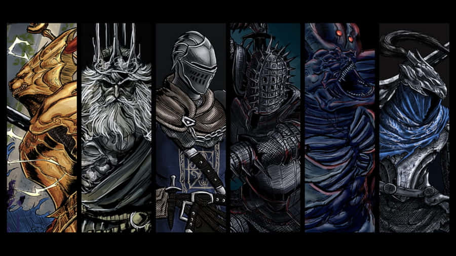 Dark Souls Bosses - Indomitable Foes Of The Dark Souls Universe Wallpaper