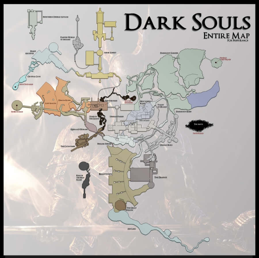 Dark Souls Complete Map Wallpaper