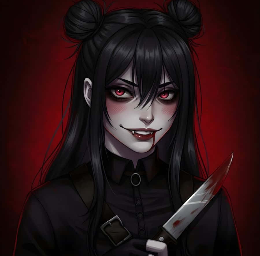 Dark Vampire Girl Pfp Wallpaper