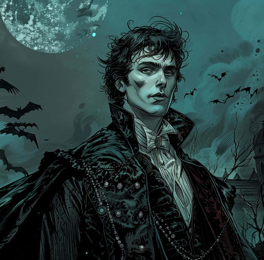 Dark Vampire Night Portrait Wallpaper