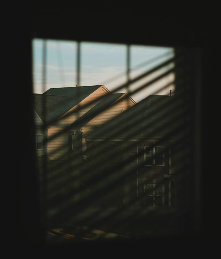 Dark Window Simple Phone Wallpaper