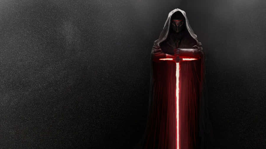 Darth Revan 4k Lightsaber Downwards Wallpaper