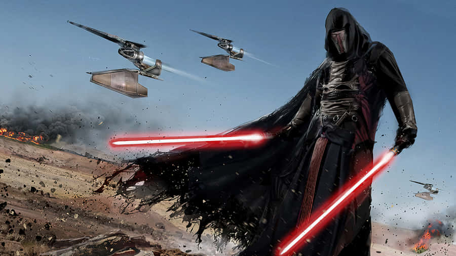 Darth Revan 4k Machines Flying Wallpaper