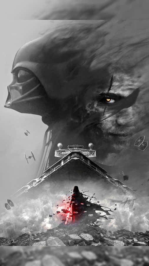 Darth Vader Transformation Artwork Wallpaper