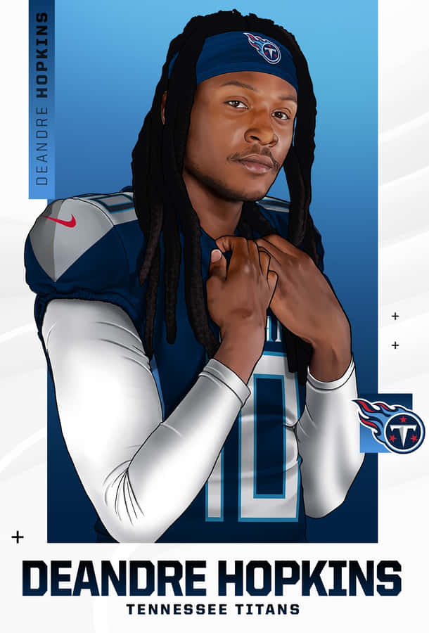 De Andre Hopkins Tennessee Titans Illustration Wallpaper