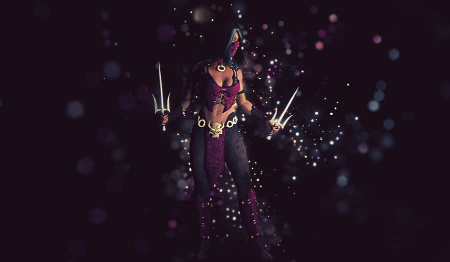 Deadly Elegance: Mortal Kombat's Mileena Unleashed Wallpaper