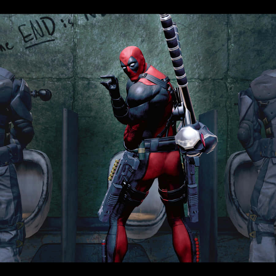 Deadpool 2 Action-packed Scene With Cable And Domino Wallpaper