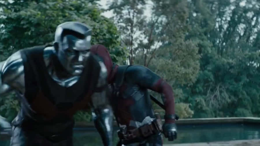 Deadpool And Colossus Ready For Battle Wallpaper
