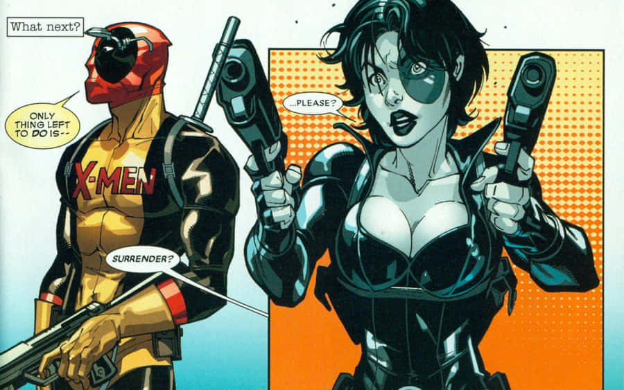 Deadpool And Domino - Marvel Comic Team-up Wallpaper