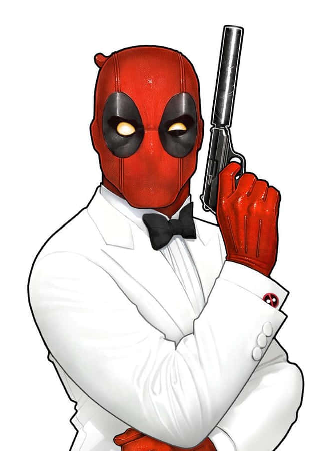 Deadpool Art: Deadpool In Intense Action Mode Wallpaper