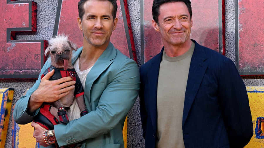Deadpool Stars With Dog Wallpaper